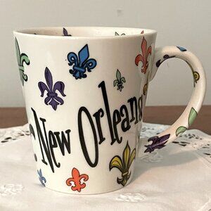 Coffee/Tea Mug, "NEW ORLEANS" Fleur-de-lis design